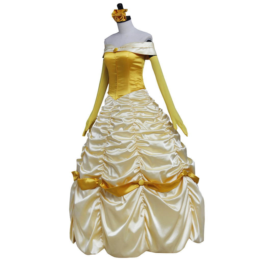 Costume de cosplay Belle pour Halloween | Robe de princesse Disney enchanteresse pour Halloween et cosplay