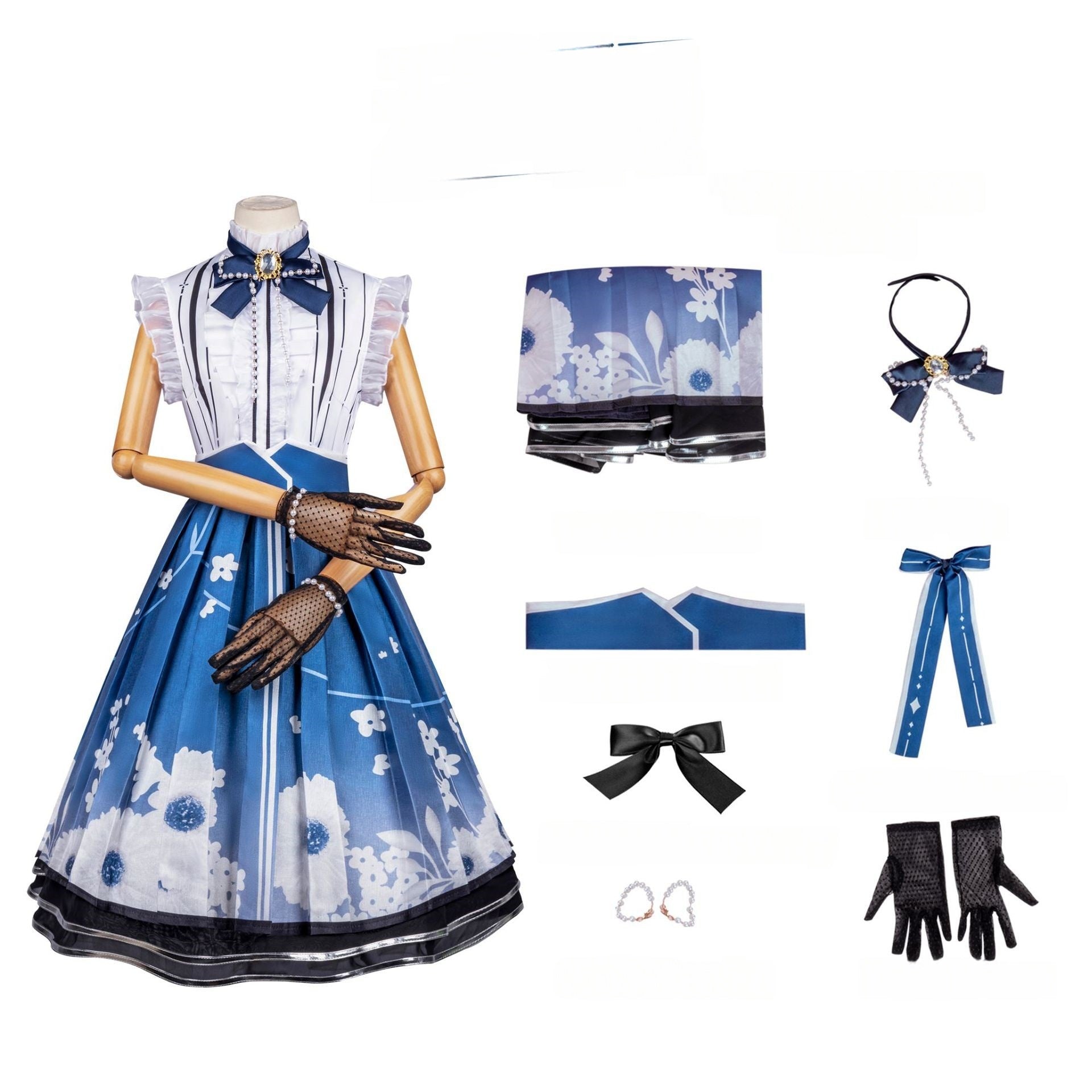 2D Anime Infinite Warmth Flying Flower's Memory Light Cosplay Costume for Women - Halloweez