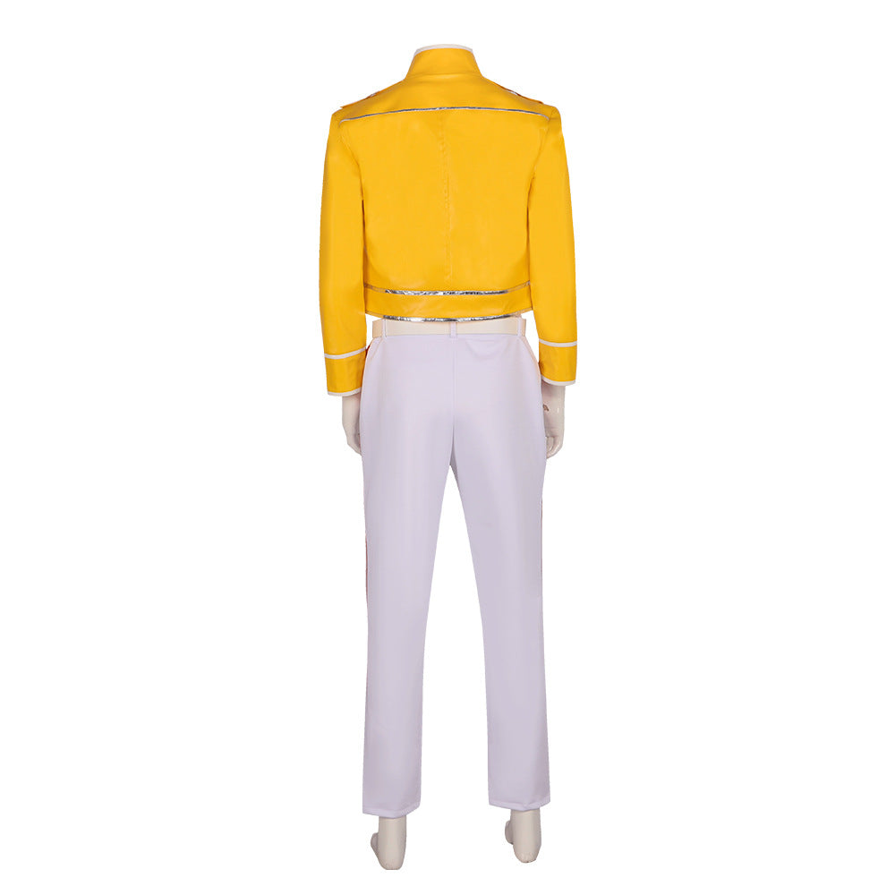 Freddie Mercury Stage Performance Costume for Queen Band Cosplay Halloween Performance Outfit