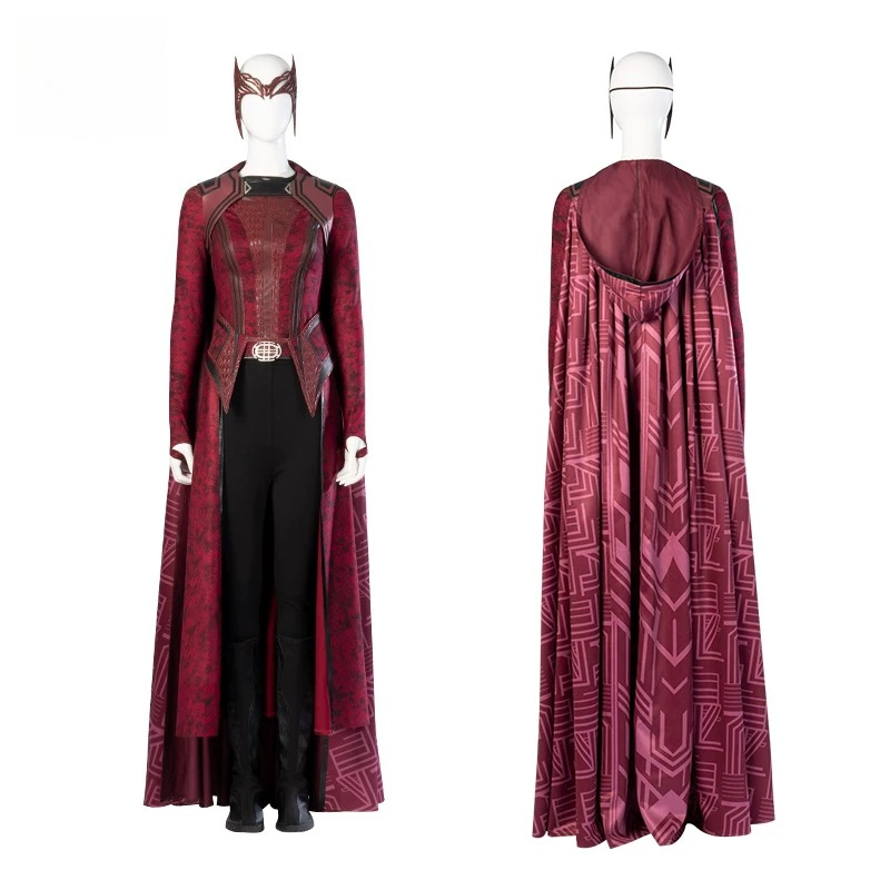 Scarlet Witch Wanda Cosplay Outfit, Doctor Strange in the Multiverse of Madness New Full Set Women Cosplay Costume for Halloween Party 二、英文关键词标签（15 个，逗号分隔） - Halloweez