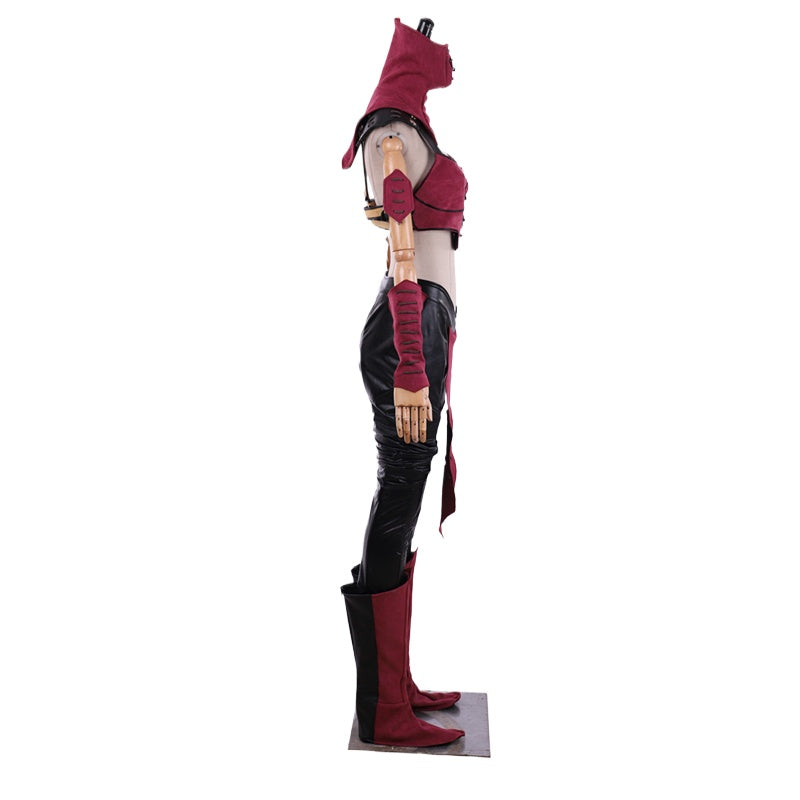 Halloweez Mileena Cosplay Costume - Alluring Combat Suit with Mask for Women | Ideal for Halloween & Carnival