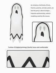 2025 New Halloween Ghost Cosplay Costume Scary Funny Print Stage Performance Outfit - Perfect for Cosplay, Halloween Parties, and Themed Events