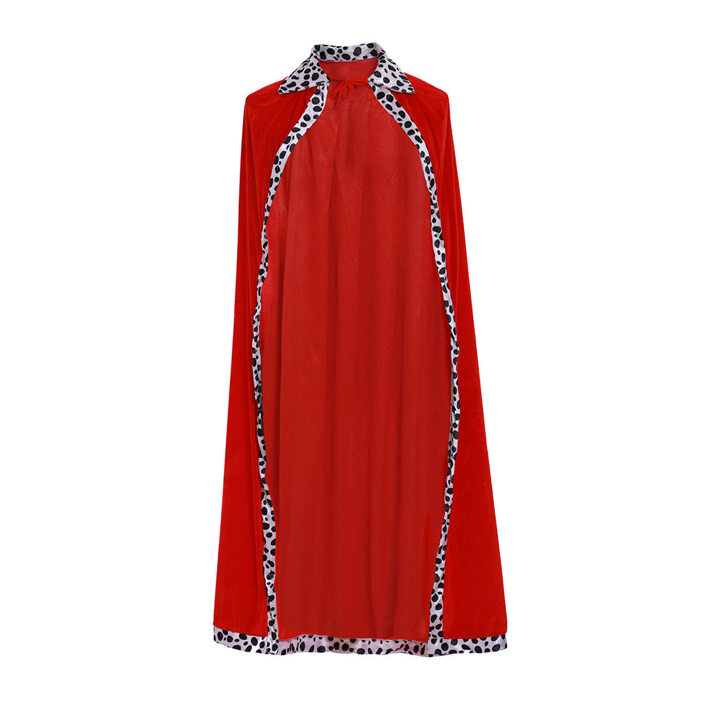 Elegant King Red Velvet Cloak | Halloweez Adult Costume for Festive Celebrations