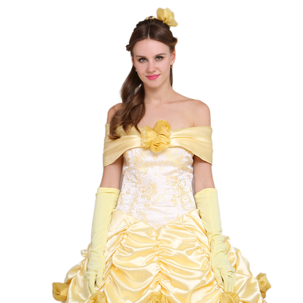 Costume de cosplay Belle pour Halloween | Robe de princesse Disney enchanteresse pour Halloween et cosplay