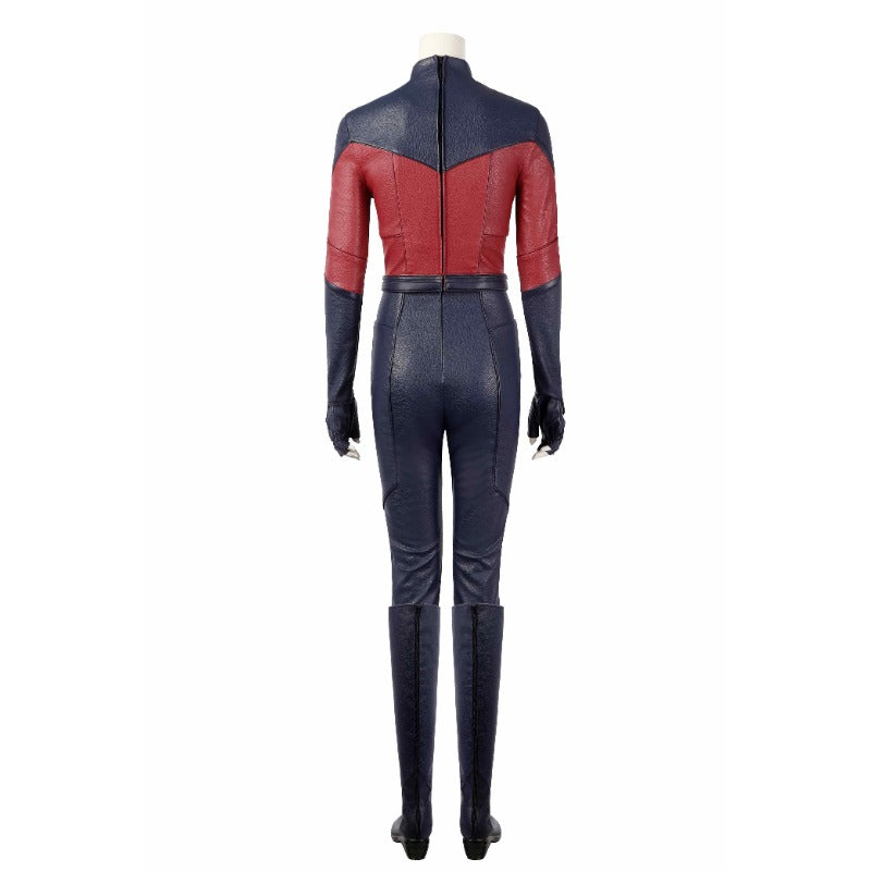 Halloweez Captain Marvel 2 Carol Danvers Leather Cosplay Costume for Halloween