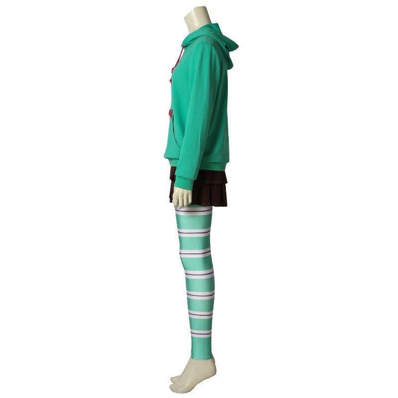 Disfraz de Cosplay de Vanellope Von Schweetz de Ralph el Demoledor para Halloween para niños y adultos