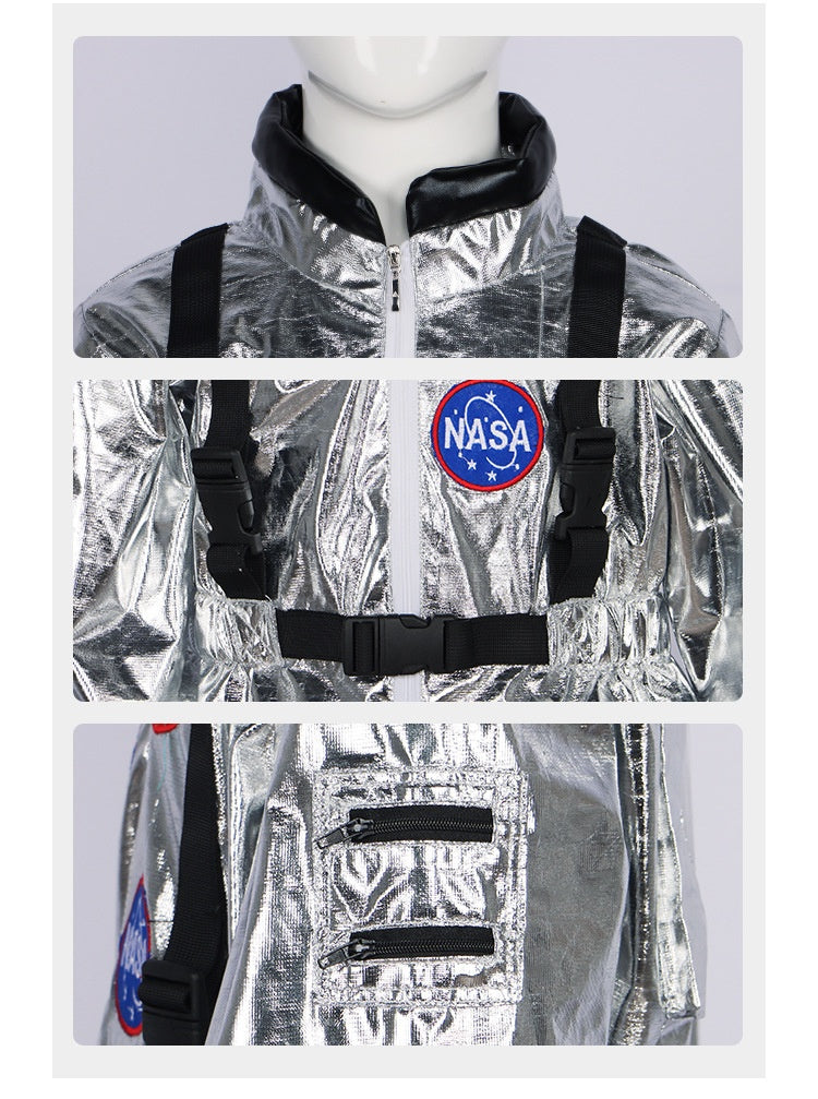 European & American New Halloween Couple's "The Wandering Earth" Style Space Suit Costume, Parent-Child Astronaut Stage Outfit for Men and Women - Halloweez
