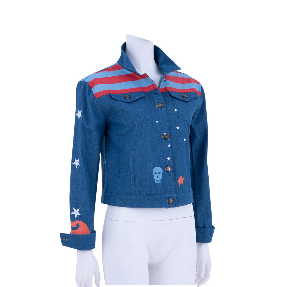 Halloweez America Chavez Denim Jacket – Marvel Multiverse Cosplay Costume, Halloween Attire