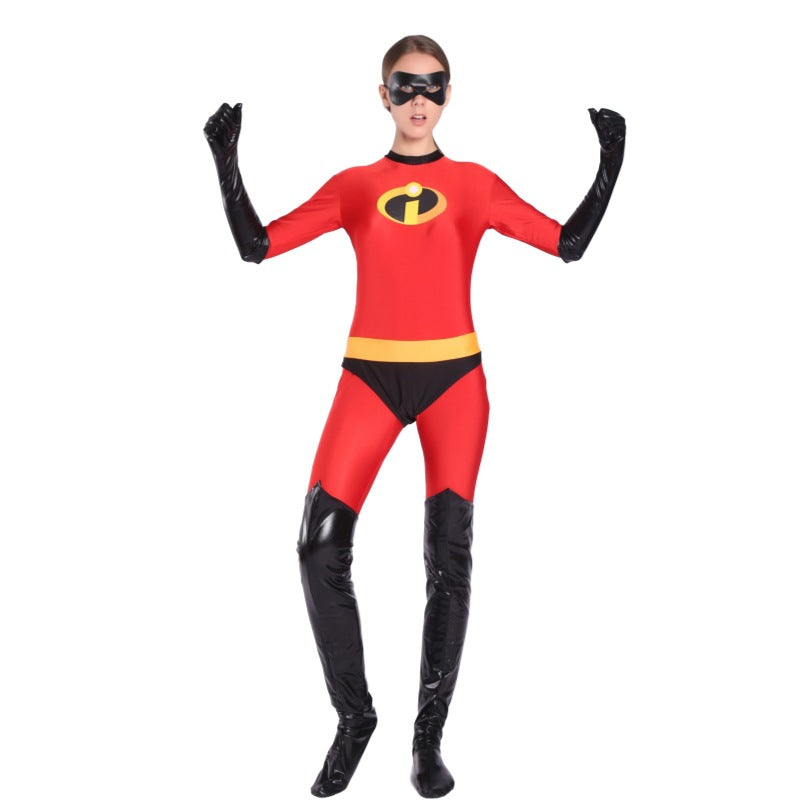 The Incredibles Elastigirl Cosplay Costume Family Halloween Outfit Stretchy Superhero Suit - Halloweez