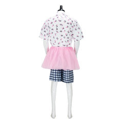 Ace Ventura Pink Dress Full Set Cosplay Costume Halloween Outfit - Halloweez