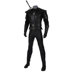 The Witcher 3: Wild Hunt Geralt of Rivia Cosplay Full Set, White Wolf Witcher Hunter Complete Costume for Game Cosplay - Halloweez