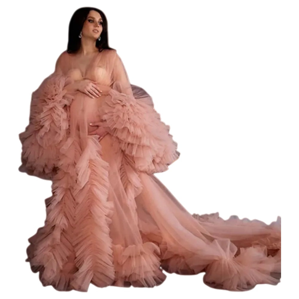 Parent-Child Mesh Dress Party Birthday Photo Maternity Tulle Skirt Wholesale Drop Shipping Puffy Wedding Dress Cosplay Costume - Halloweez