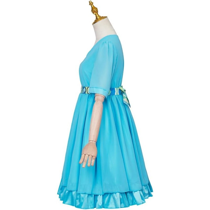 Tracy Turnbald Cosplay Costume Blue Dress Hairspray Costume Halloween Musical Stage Performance Dress - Halloweez
