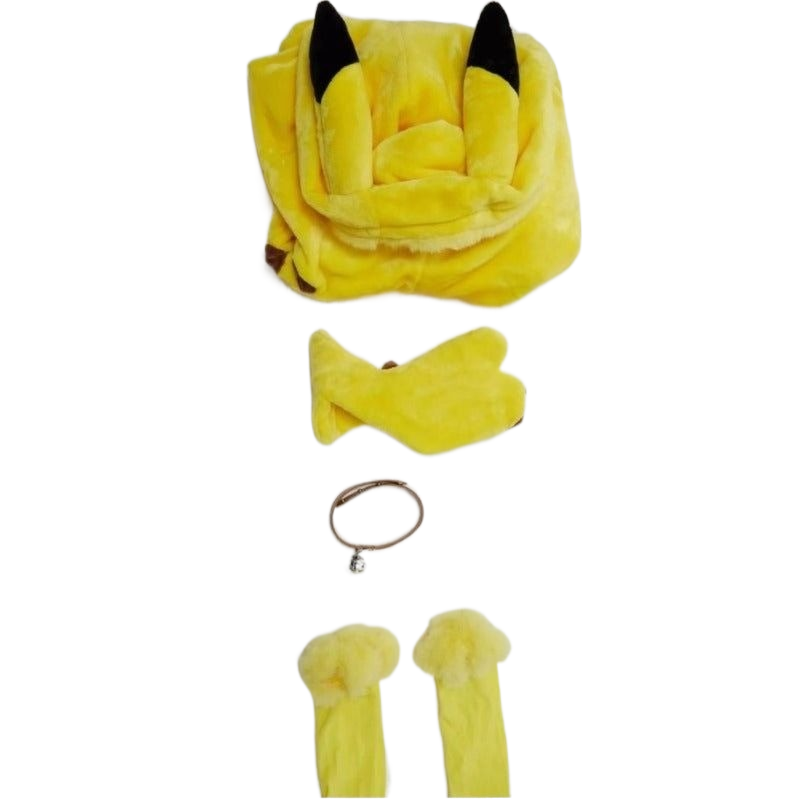 Super Cute Yellow Plush Anime Kigurumi Onesie - Soft and Adorable Animal Costume - Halloweez