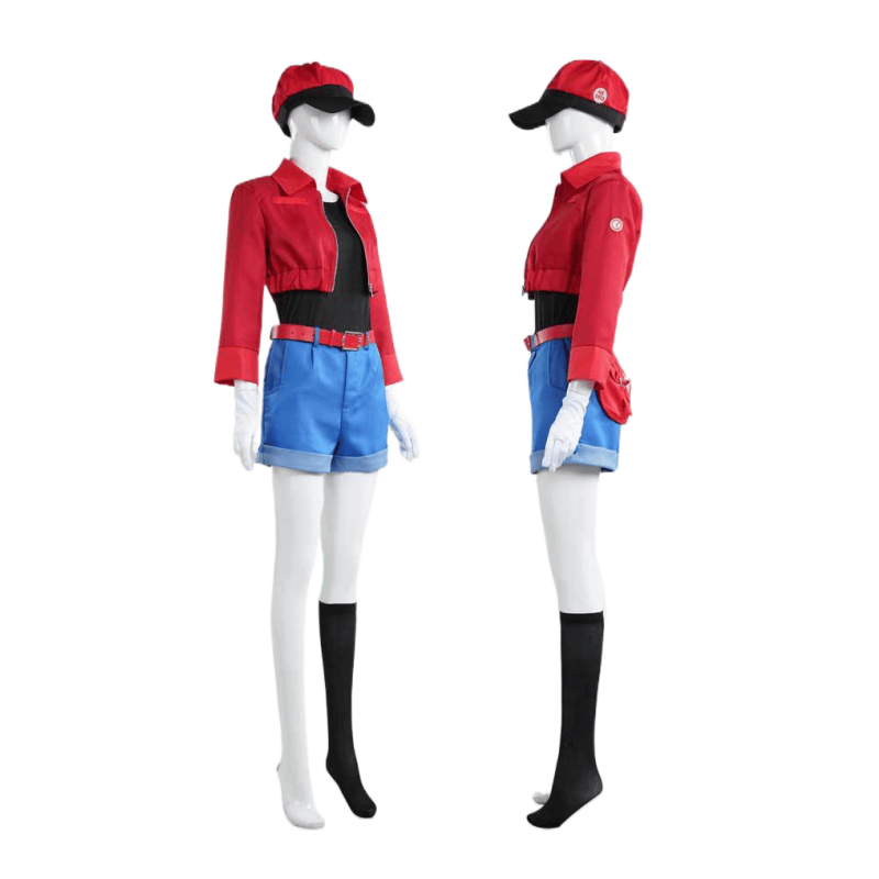 Red Blood Cell Cosplay Costume - Anime Cells at Work Cosplay Outfit with Multiple Size Options - Halloweez