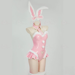 Hatsune Miku Fan‑Art Sweet Bunny Girl Cosplay Costume Custom‑Made for Halloween Comic‑Con