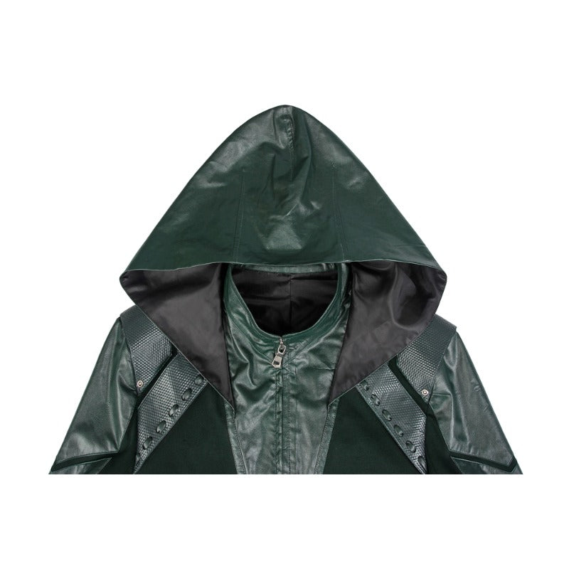 Costume de cosplay de la saison 8 d'Oliver Queen - Costume final de Green Arrow pour Halloween