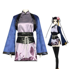 Black Butler Ciel Phantomhive Blue Cat Cheongsam Anime Cosplay Dress Halloween Costume