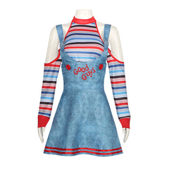 Chucky Ghost Return Chucky Cosplay Costume for Halloween Horror Doll Overalls Performance