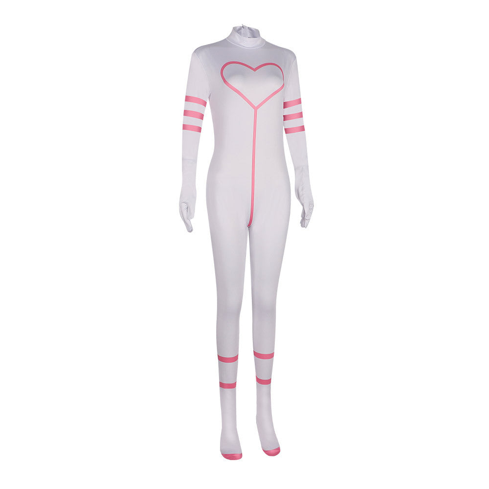 Hell's Hotel Angel Dust Cosplay Jumpsuit Halloween Costume - Hazbin Hotel Anime Outfit - Halloweez