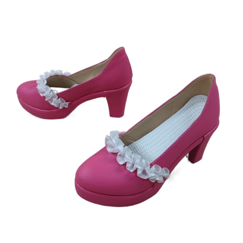 2127 Aikatsu! Ichigo Hoshimiya Aurora Kiss Cosplay Shoes for Anime Conventions - Halloweez
