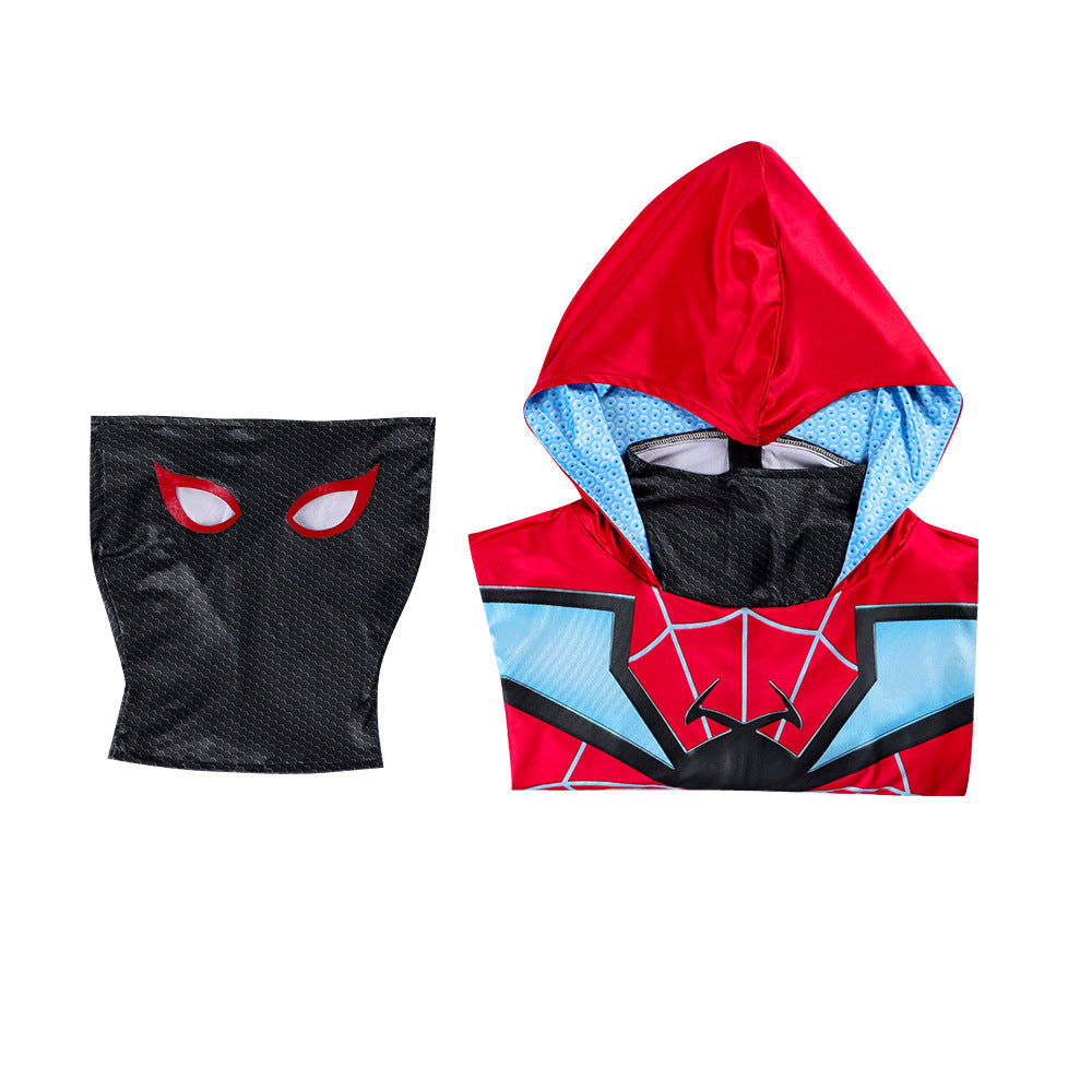 Halloween Cosplay Costume Children's Jumpsuit Hooded Suit Miles Adult Male Gwen Spider-Man Bodysuit - Halloweez