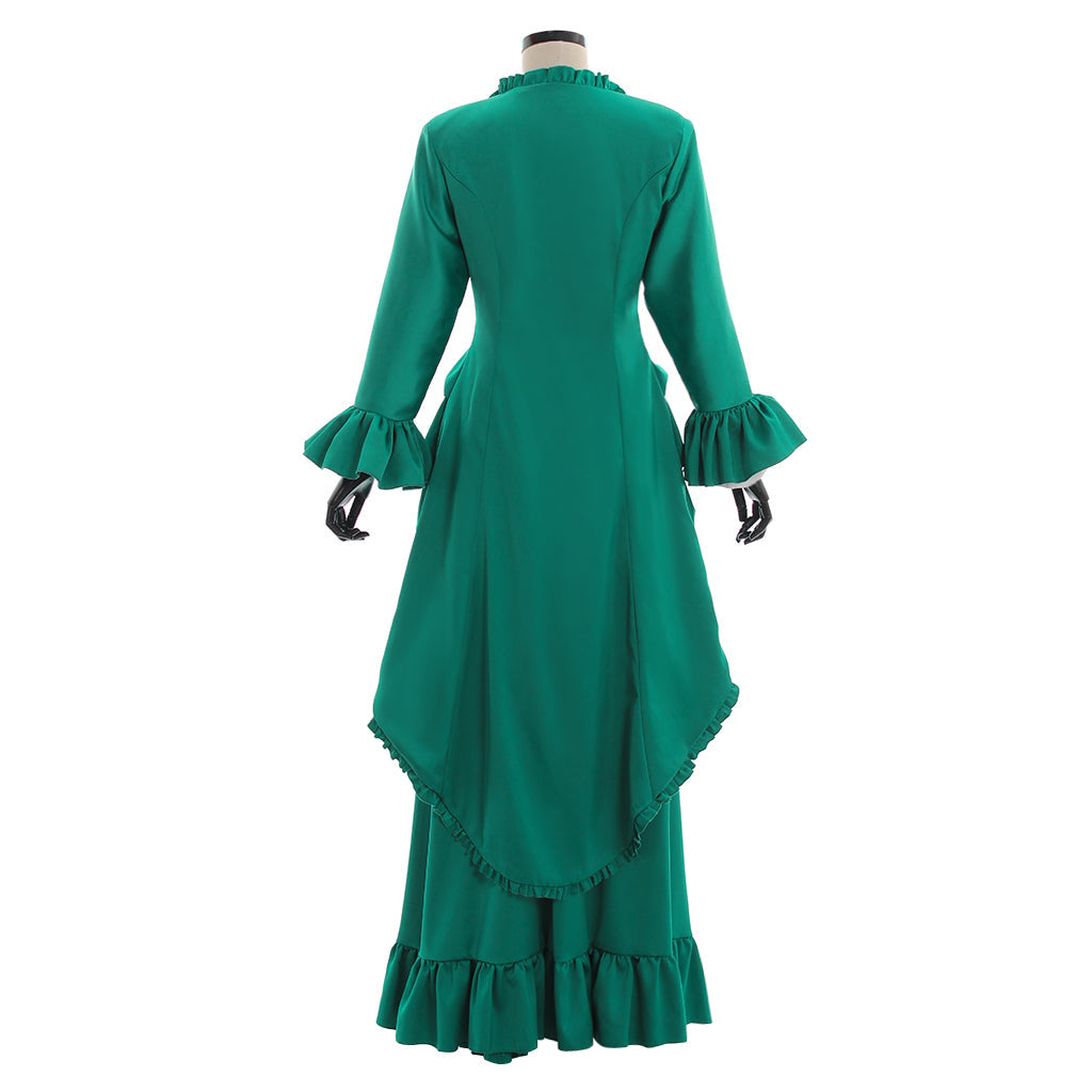 Elegante vestido victoriano medieval, hecho a medida para Halloween, carnaval y cosplay para adultos