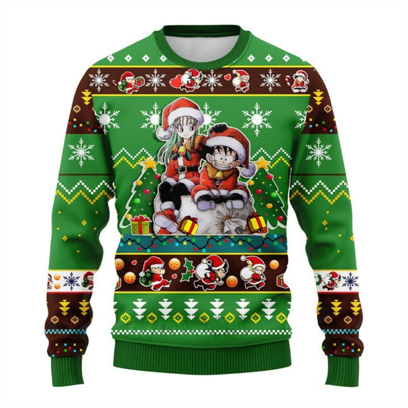 New Demon Slayer 3D Print Casual Loose Fit Christmas Sweatshirt - Halloweez