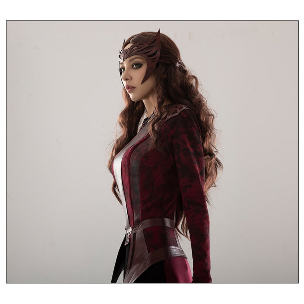 Scarlet Witch Wanda Darkhold Costume Doctor Strange Multiverse of Madness Cosplay Outfit for Halloween - Halloweez