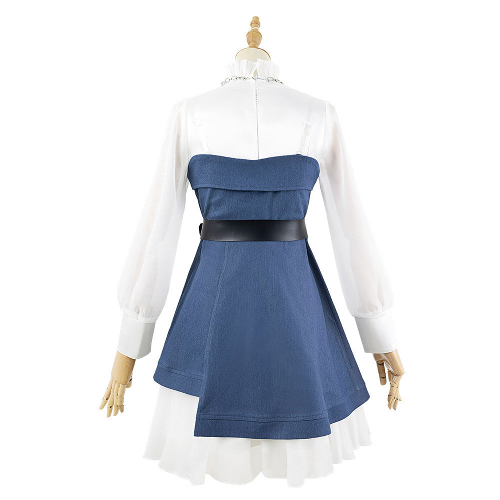 BanG Dream! mygo!!! Shiina Taki Cosplay Costume Anime Denim Dress Set - Halloweez