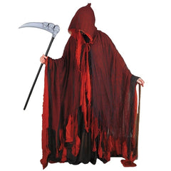 Grim Reaper Witch Cosplay Costume Adult Halloween Cloak Red Death Costume - Halloweez