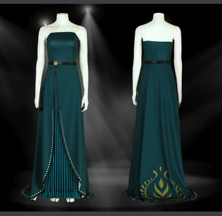 Frozen 2 Anna Coronation Princess Dress, Official Anna Cosplay Costume for Women Girls, Movie Character Outfit - Halloweez