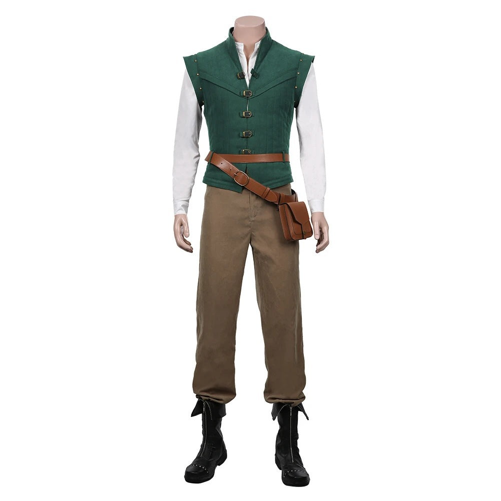 Flynn Rider Cosplay Costume Tangled Rapunzel Prince Role Play Halloween Outfit - Halloweez