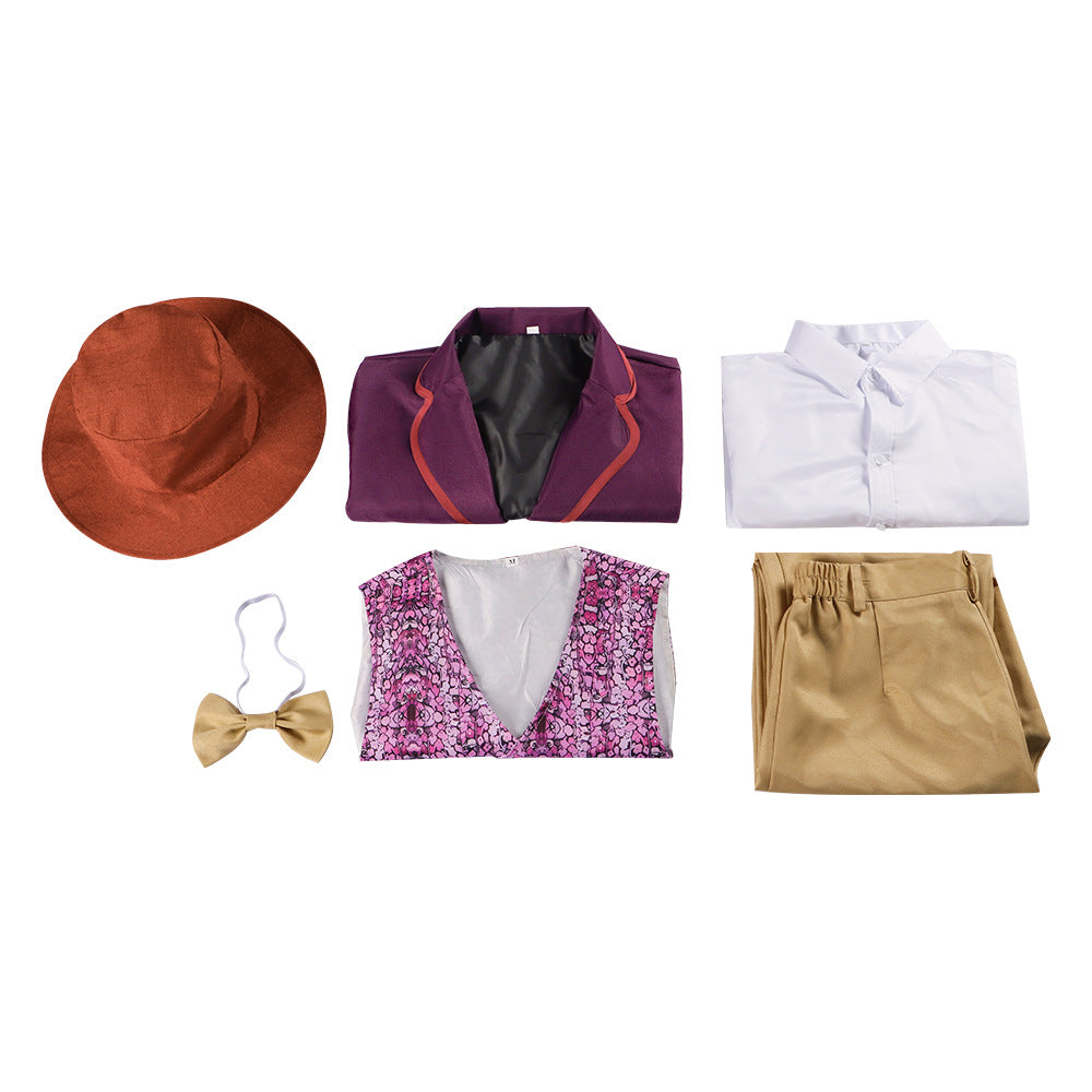 Charlie and the Chocolate Factory Willy Wonka Cosplay Costume for Movie and Stage Performance