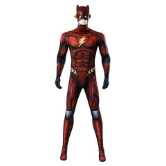 Halloweez Flash Zentai Jumpsuit with Headcover - Men's Halloween Cosplay Clothing