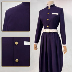 Demon Slayer Embroidery Purple Hashira Uniform Cosplay Costume Custom Halloween Con