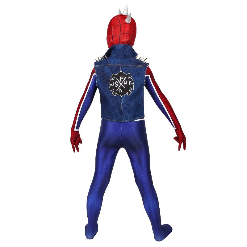 Halloweez Spider-Man Costumes - Kids Spider-Man Punk Suit Cosplay Outfit