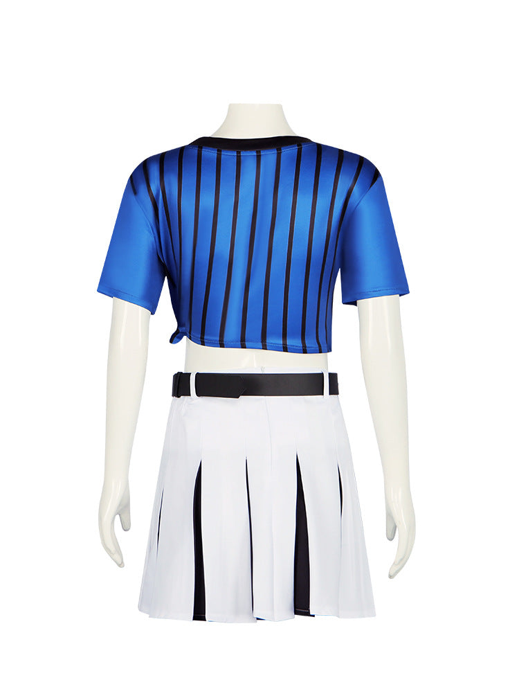 Blue Lock Anri Teieri Cosplay Costume Cute Cheerleader Dress for Women - Halloweez