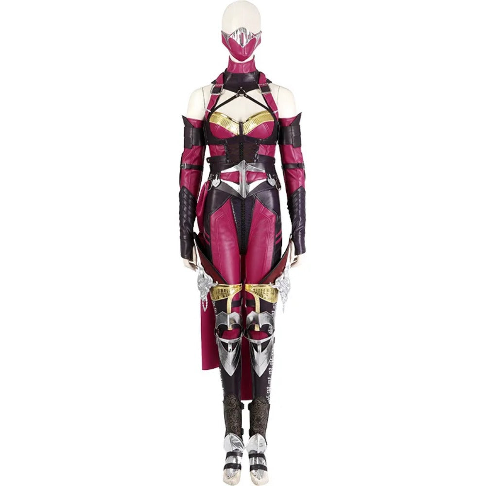 Halloweez Mileena Cosplay Costume - Sexy Mortal Kombat Battle Outfit Full Set