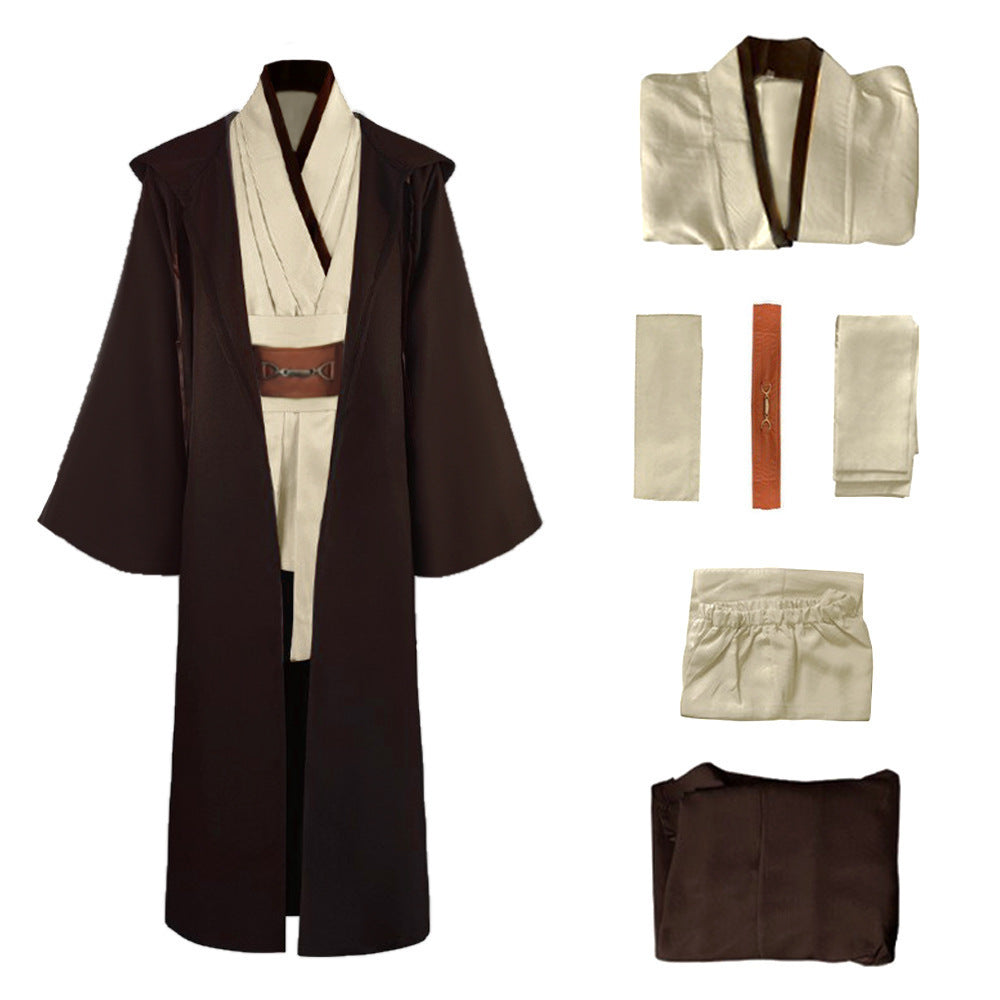 Obi-Wan Kenobi Cosplay Costume Star Wars Halloween Jedi Role Play Outfit - Halloweez