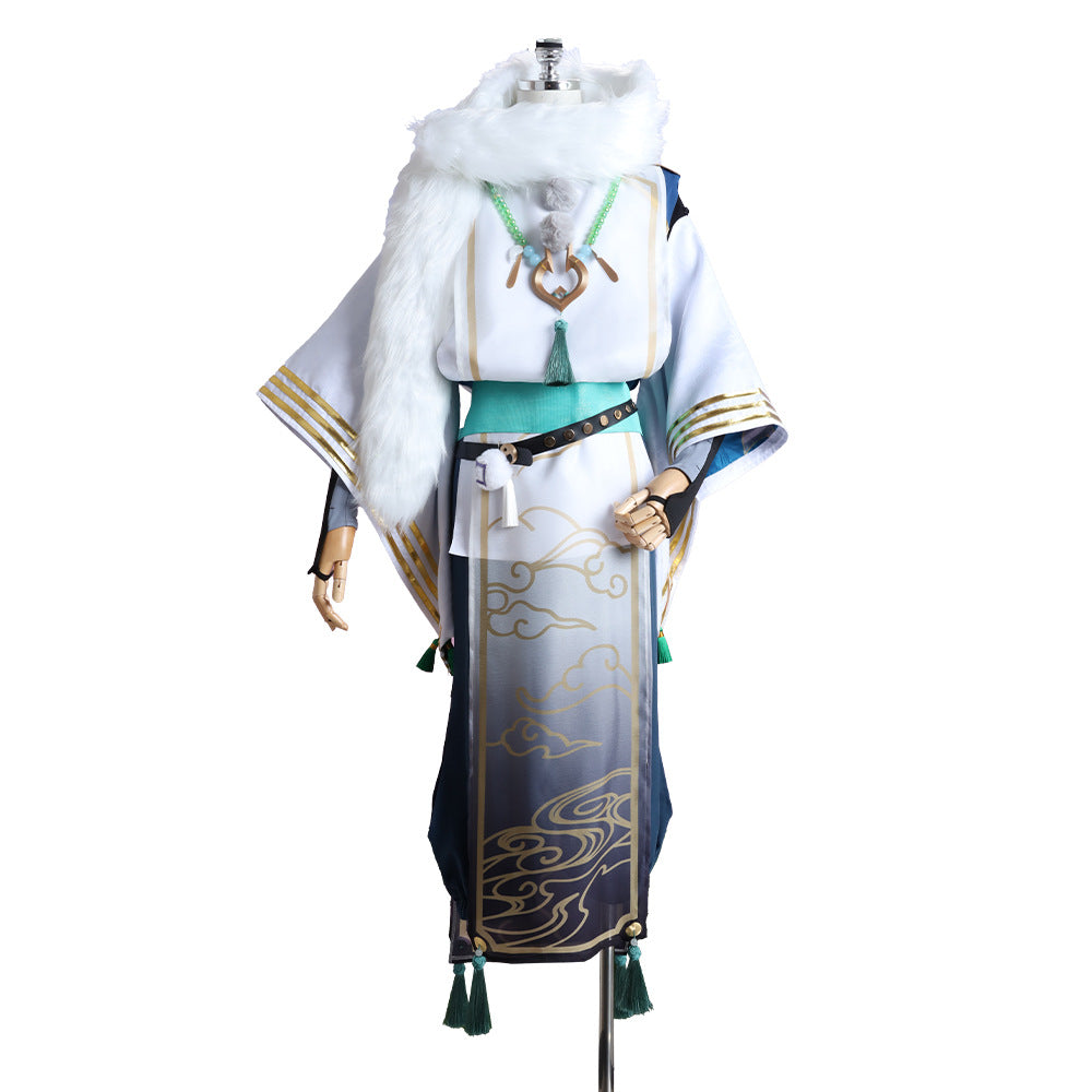 Vtuber Rainbow Agency Hero Group Cloud Flower Moon Transformed 2D Cos Anime Costume for Kazuki Hanamaru - Halloweez