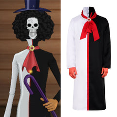 ONE PIECE Brook Cosplay Costume Wano Country Arc Musician Halloween Performance Outfit