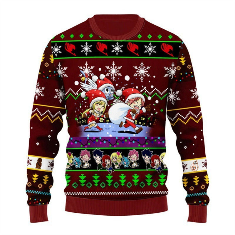 New Demon Slayer 3D Print Casual Loose Fit Christmas Sweatshirt - Halloweez