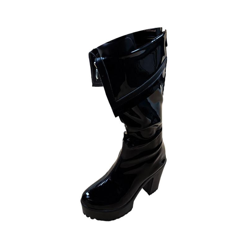 Hatsune Miku Black Rock Shooter Cos Shoes for 2D Anime Exhibition Performance - Halloweez