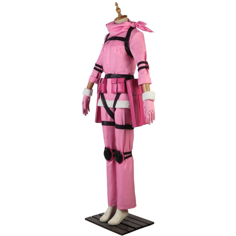 Costume de cosplay LLENN Sword Art Online GGO pour Halloween - Uniforme rose sur mesure