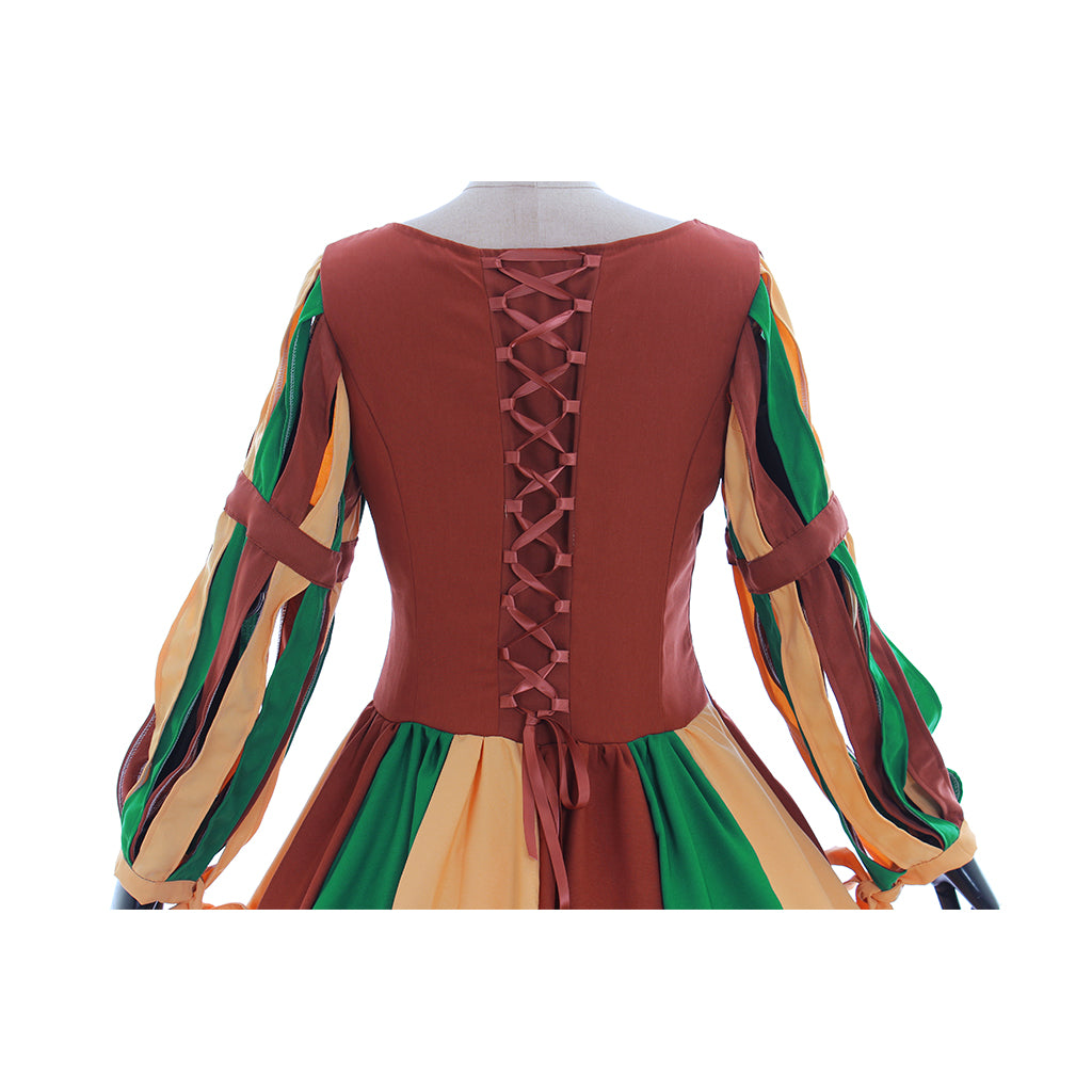 Stunning Halloweez Rainbow Dress – Victorian Inspired Cosplay Evening Wear