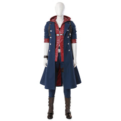 Devil May Cry 4 Nero Full Cosplay Costume Set - Official Replica Outfit with Red Queen & Blue Rose