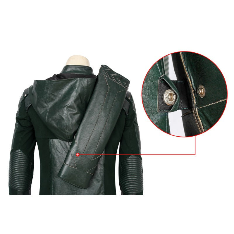 Costume de cosplay de la saison 8 d'Oliver Queen - Costume final de Green Arrow pour Halloween