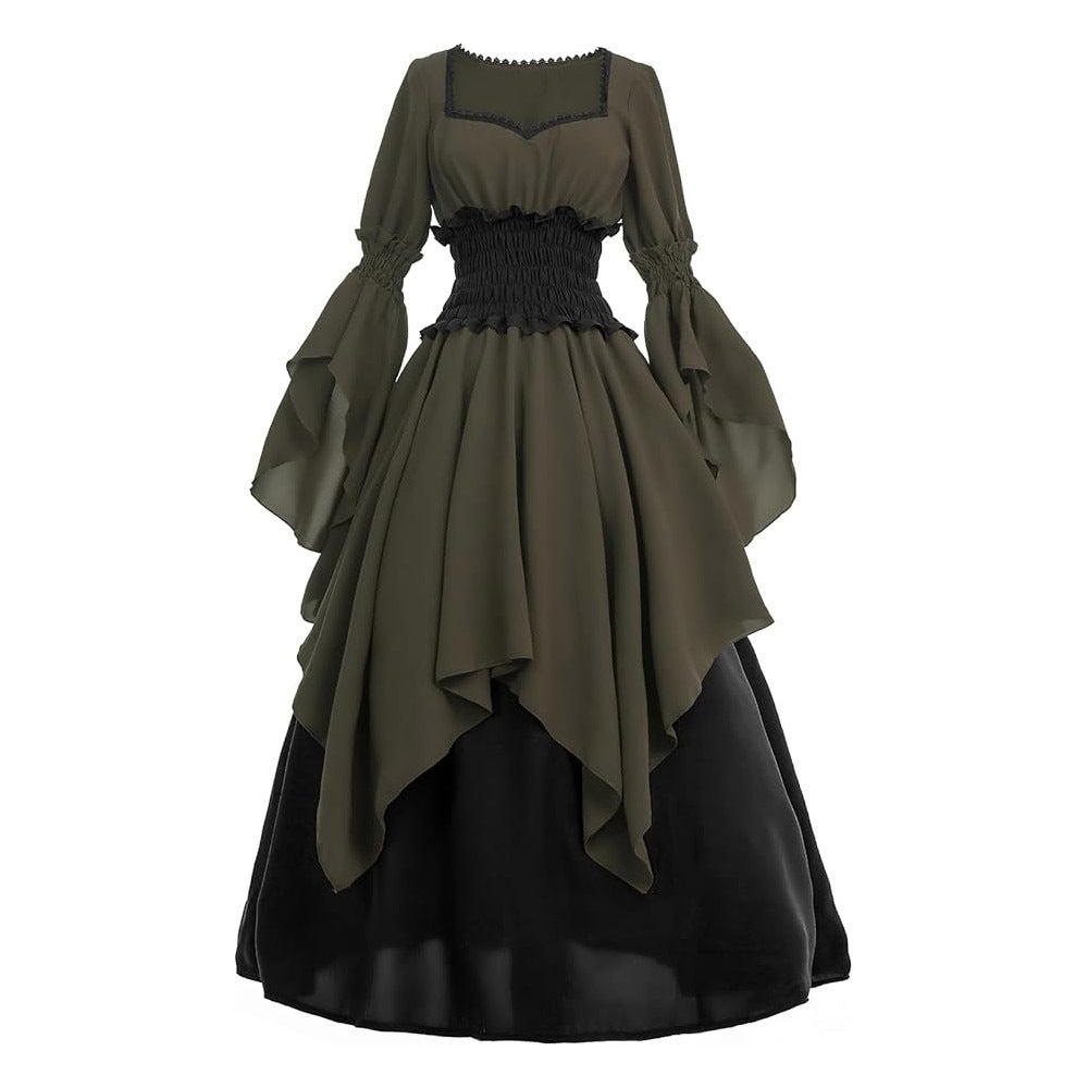 Medieval Renaissance Victorian Pirate Witch Dress - Authentic Cosplay Costume - Halloweez