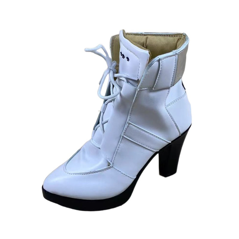 1780necoflower White Dress Girl Cosplay Shoes for Anime Conventions and Performances - Halloweez